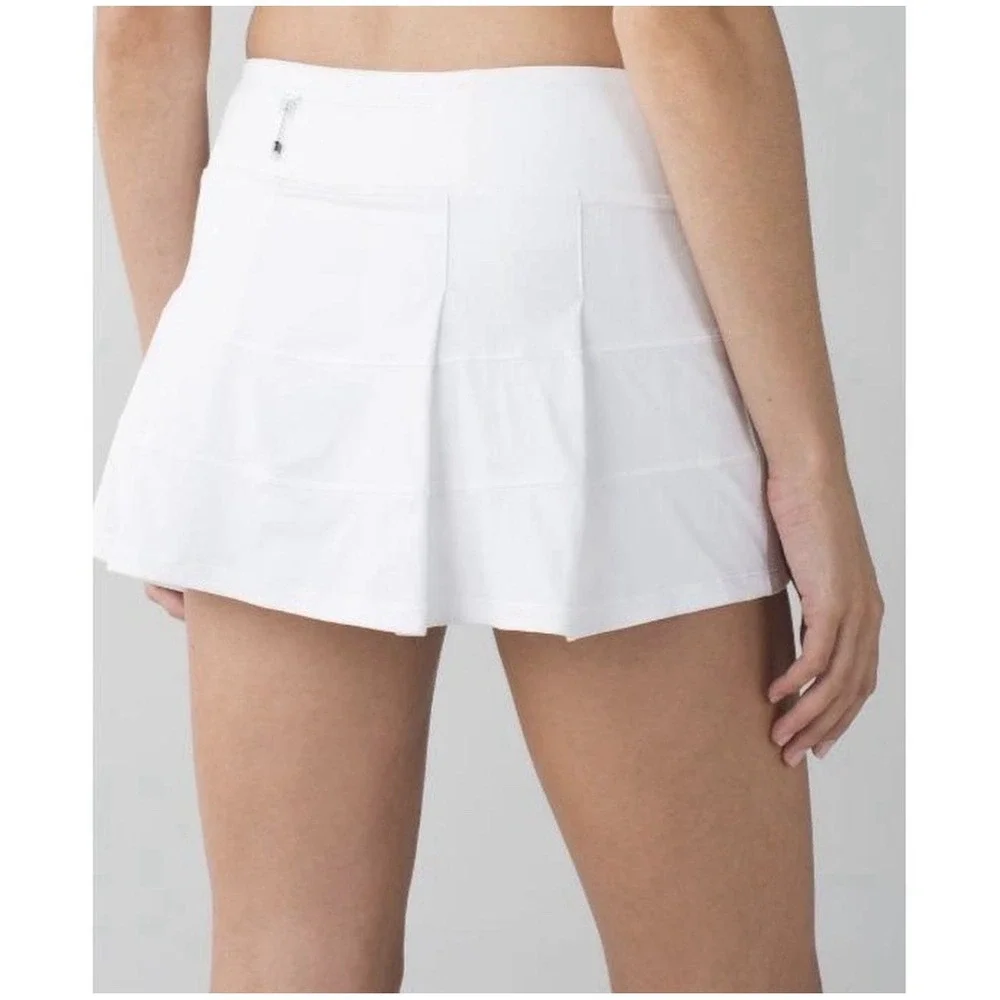 Lululemon  Pace Rival Skirt Women Size 4 Mid Rise Pleated Tennis Skort Pastel